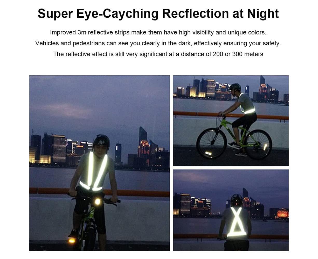 Reflective Gear with Hi-Visibility Bands for Running Jogging,Walking,Cycling - Orange V1263-JX-1226