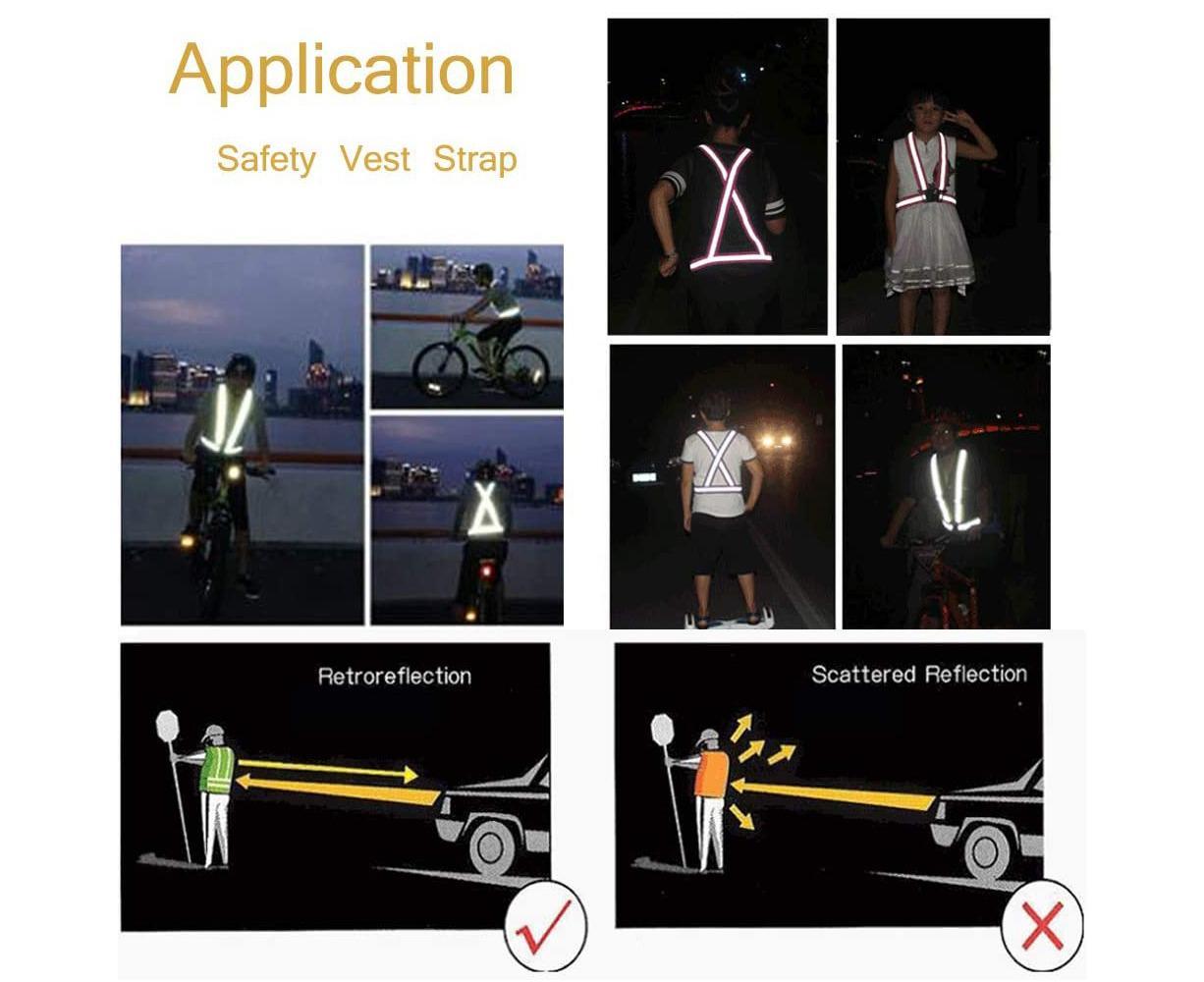 Reflective Gear with Hi-Visibility Bands for Running Jogging,Walking,Cycling - Orange V1263-JX-1226