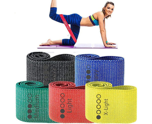 Resistance Exercise Fabric Bands, Non-Slip Booty Workout Bands for Legs & Butt and Glutes, 5 Levels Fitness V1263-JX-1228
