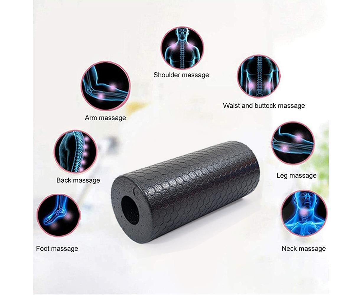 Standard fascia roll. Original massage roller for fascia training - Training role in various - Black V1263-JX-1229
