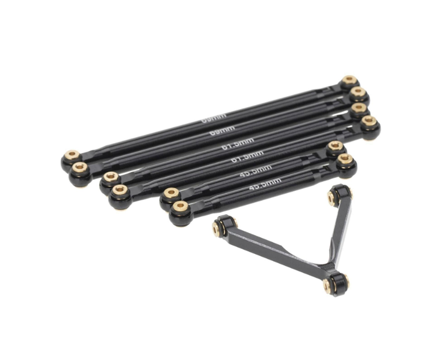 1 Set Tie Rod Kit Upgrade Replacement Black Perfect Matching Rod Link Linkage Kit for Axial SCX24 Accessories V1263-JX-1236