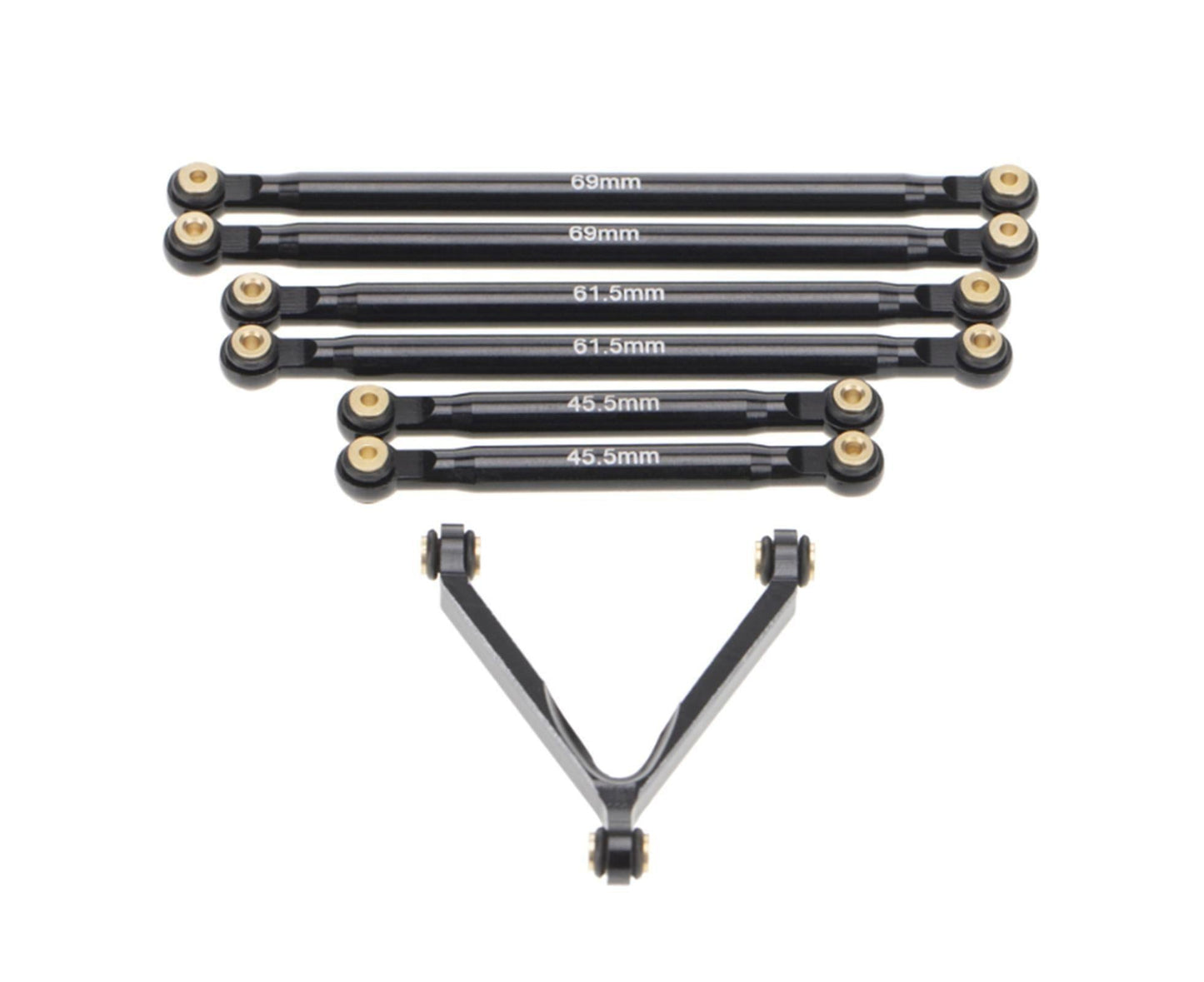 1 Set Tie Rod Kit Upgrade Replacement Black Perfect Matching Rod Link Linkage Kit for Axial SCX24 Accessories V1263-JX-1236