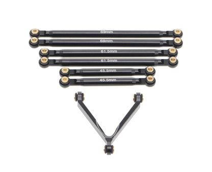 1 Set Tie Rod Kit Upgrade Replacement Black Perfect Matching Rod Link Linkage Kit for Axial SCX24 Accessories V1263-JX-1236