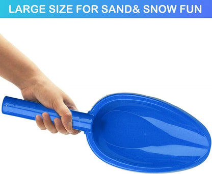 Large 14" Sand Beach Shovels Spade Toys Set 3 Pack, Jumbo Garden Tool V1263-JX-1273