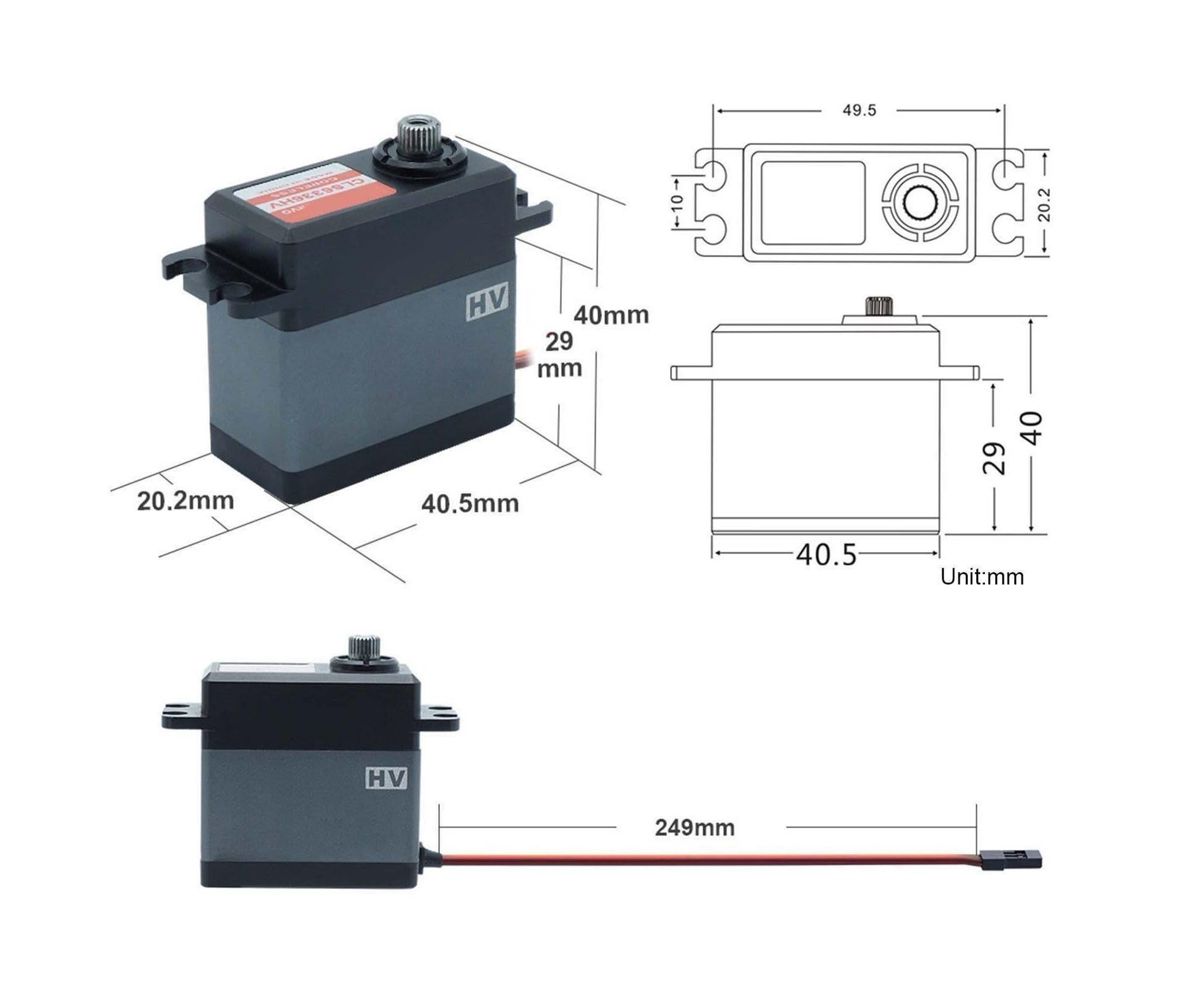 Model Servo Durable Practical Universal Eco-friendly High Hardness Multipurpose Plastic/Metal High-speed 36KG V1263-JX-1279