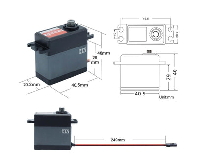 Model Servo Durable Practical Universal Eco-friendly High Hardness Multipurpose Plastic/Metal High-speed 36KG V1263-JX-1279