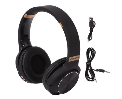 Foldable Bluetooth Headset Multifunction Noise Canceling HiFi Stereo Wireless Bluetooth Headphones Black V1263-JX-128