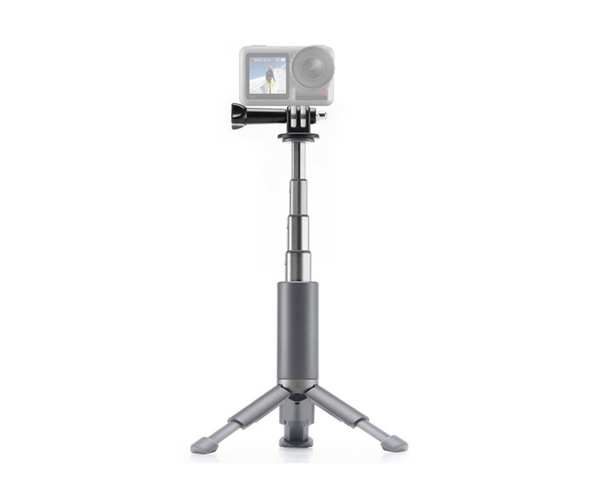 Portable Sport Camera Holder Stand Selfie Stick Mini Tripod for DJI OSMO Action Silver Grey V1263-JX-1280