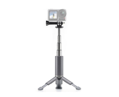 Portable Sport Camera Holder Stand Selfie Stick Mini Tripod for DJI OSMO Action Silver Grey V1263-JX-1280