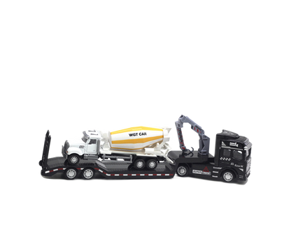 Pull-back Design Construction Trailer Model Moving Joints Detachable Head Construction Trailer Vehicle Model V1263-JX-1284