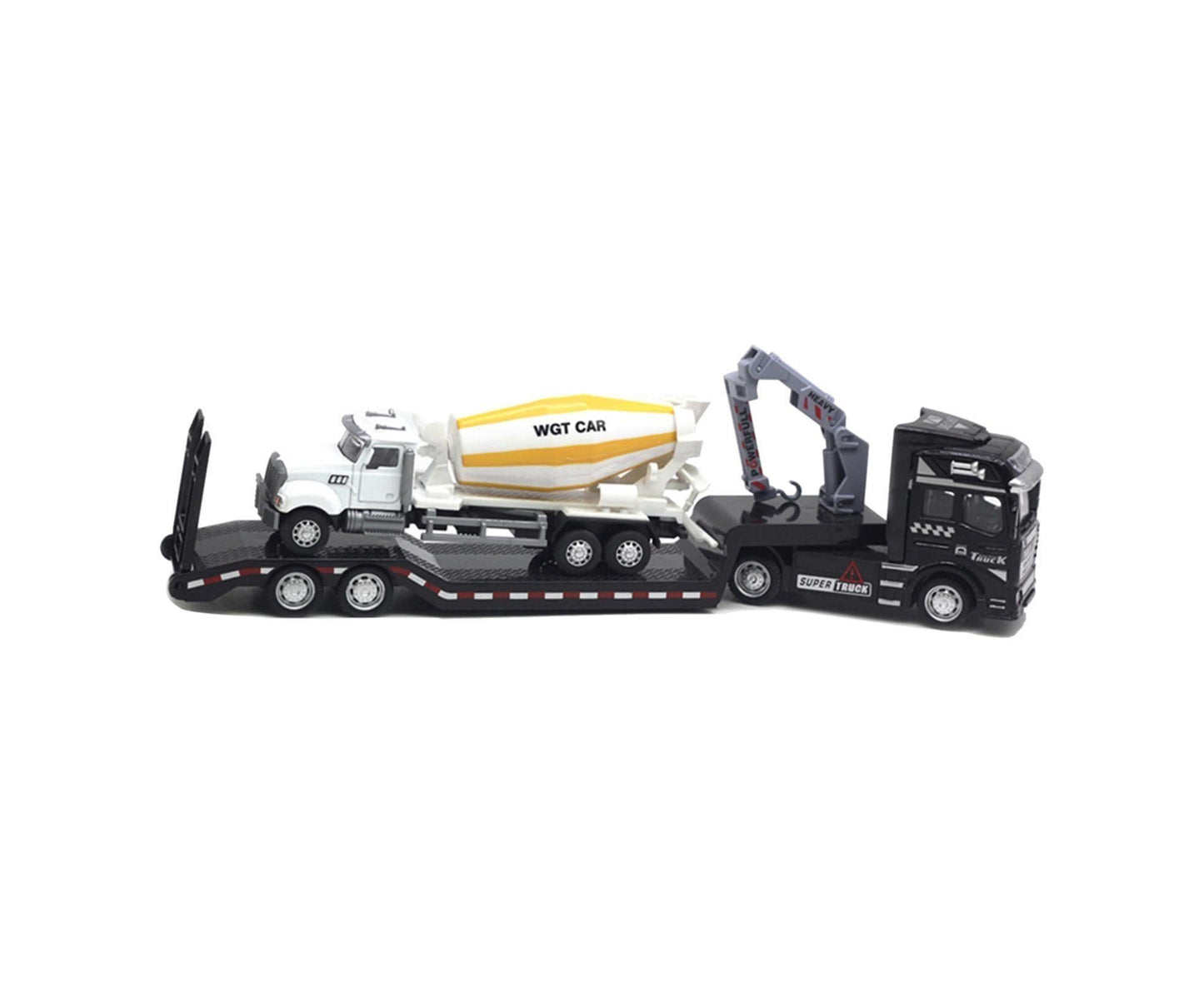 Pull-back Design Construction Trailer Model Moving Joints Detachable Head Construction Trailer Vehicle Model V1263-JX-1284