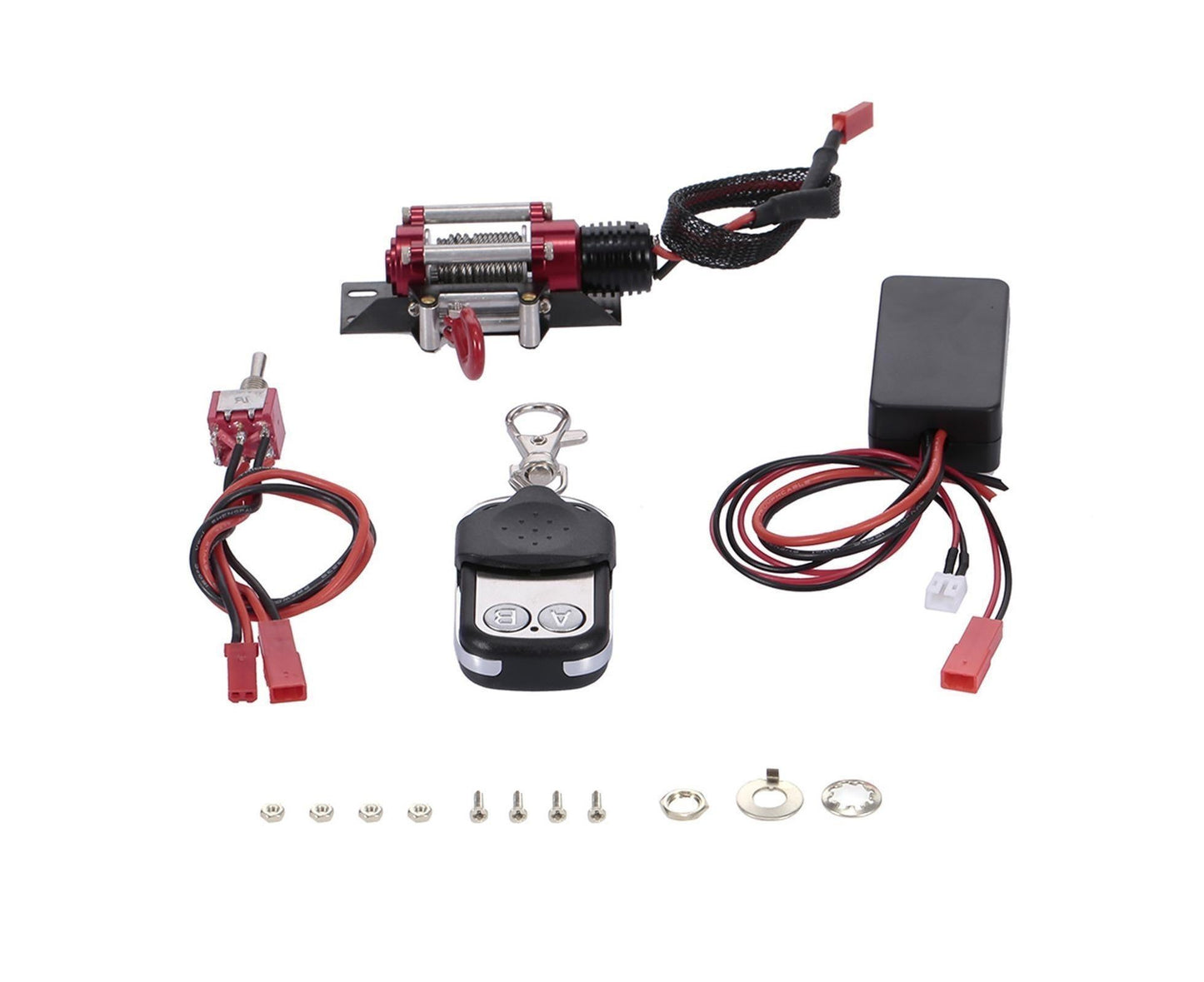 RC Car Winch Practical Durable Lightweight Creative Portable Replacement Metal 1/10 RC Car Automatic Crawler V1263-JX-1285