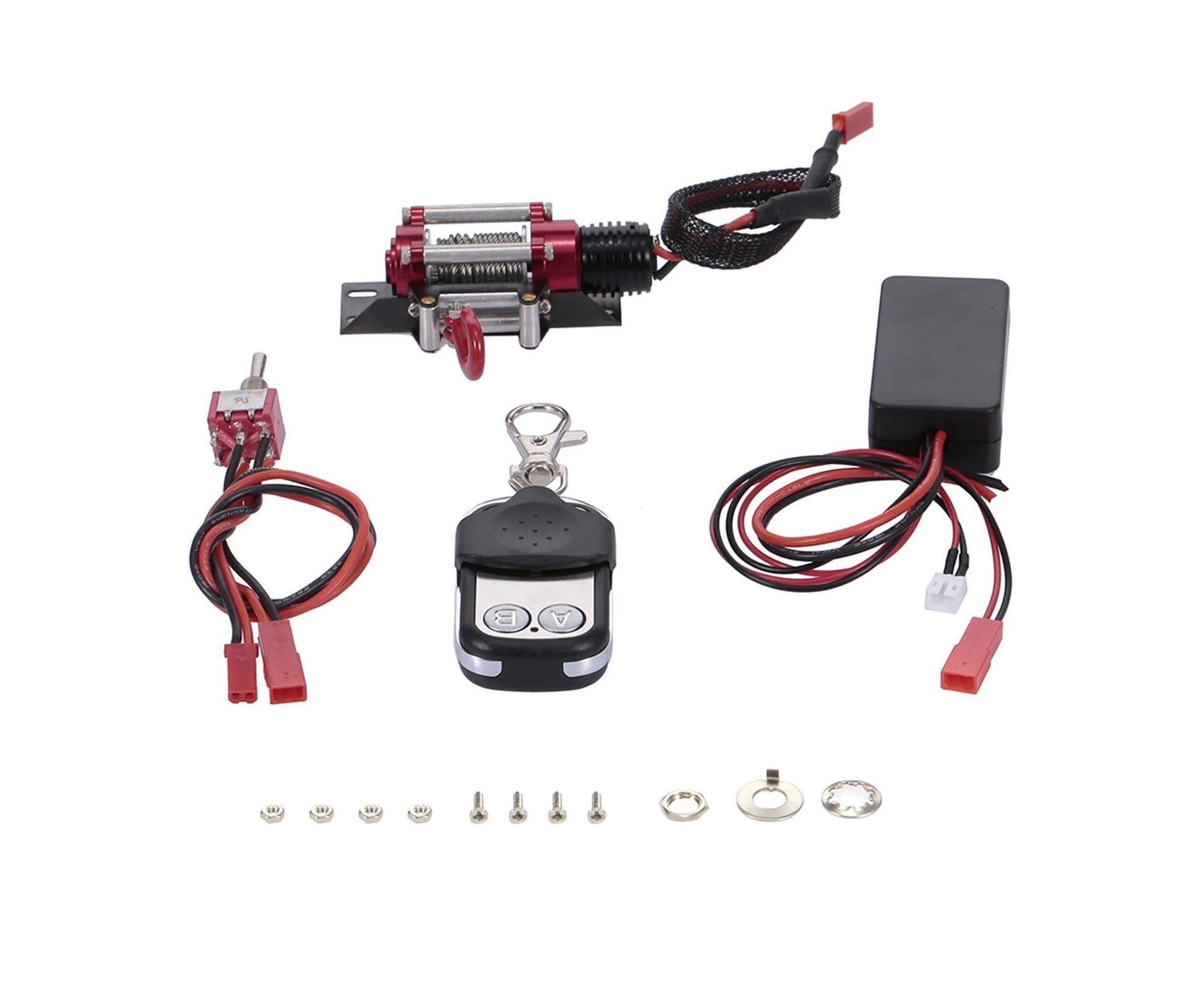 RC Car Winch Practical Durable Lightweight Creative Portable Replacement Metal 1/10 RC Car Automatic Crawler V1263-JX-1285