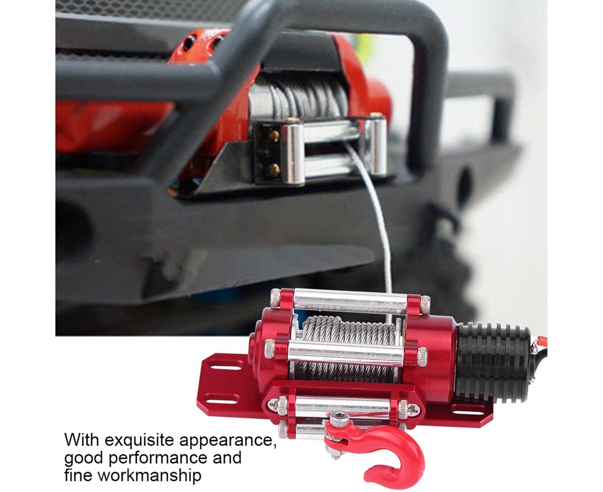 RC Car Winch Practical Durable Lightweight Creative Portable Replacement Metal 1/10 RC Car Automatic Crawler V1263-JX-1285