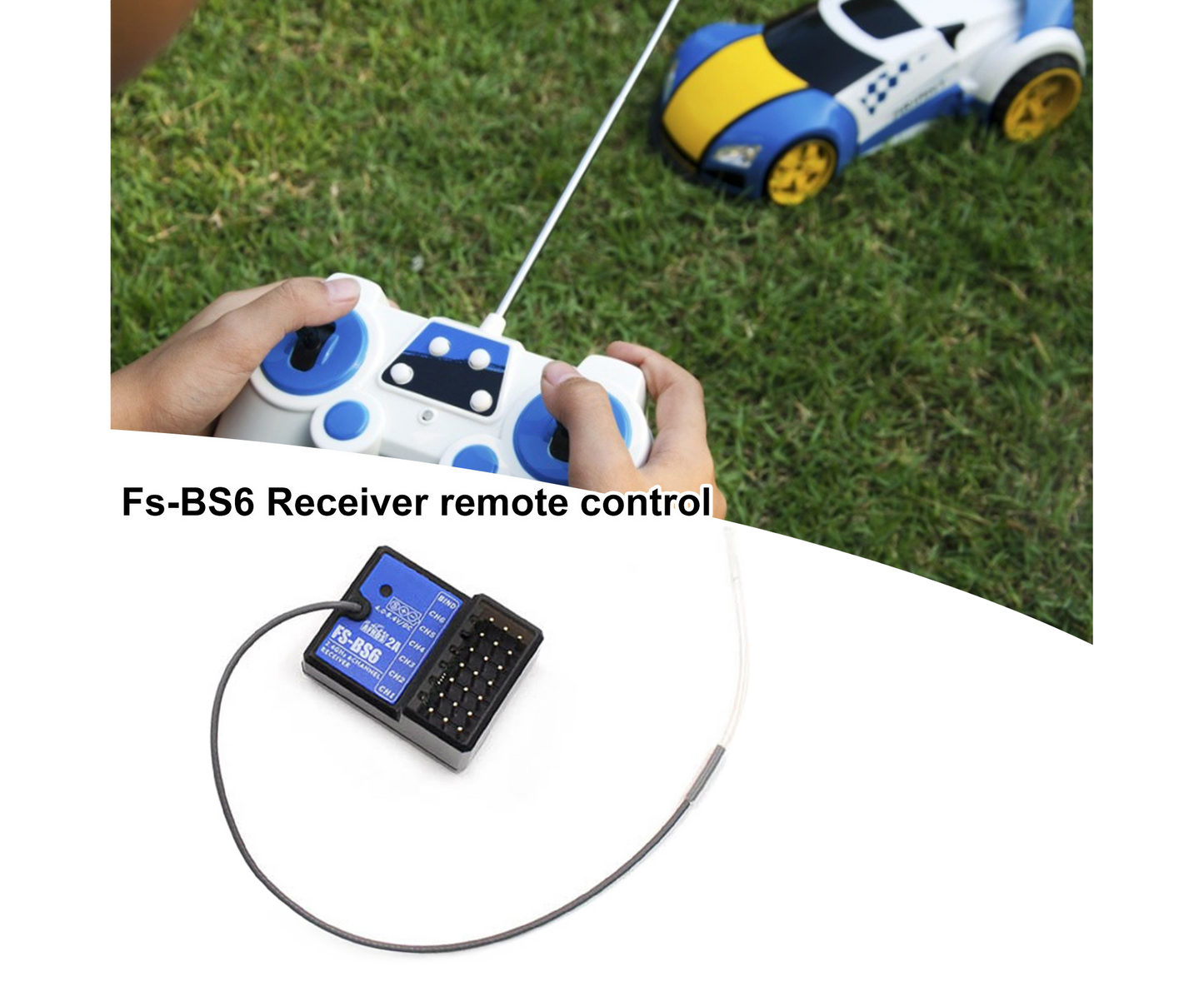 RC Receiver Durable Practical Useful secure Sturdy Portable Plastic RC Car Boat 2.4GHz 6 Channel Receiver V1263-JX-1286