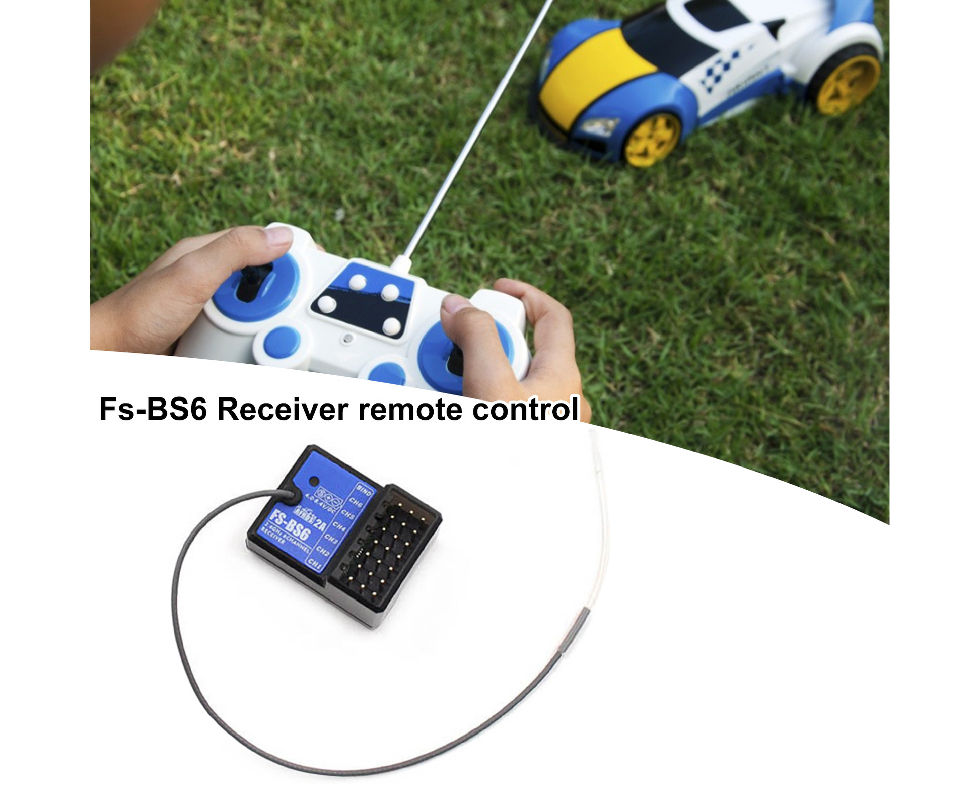 RC Receiver Durable Practical Useful secure Sturdy Portable Plastic RC Car Boat 2.4GHz 6 Channel Receiver V1263-JX-1286