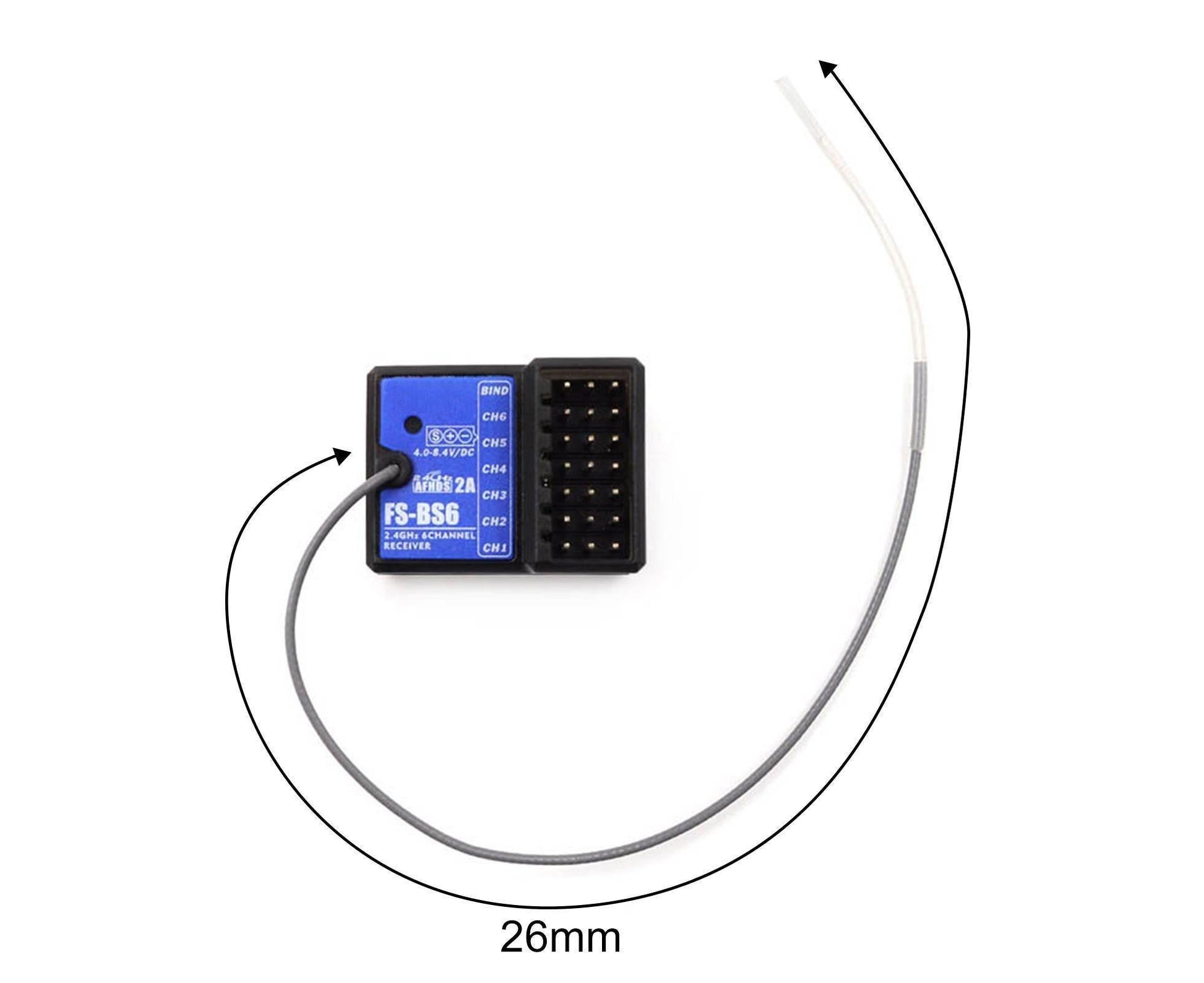 RC Receiver Durable Practical Useful secure Sturdy Portable Plastic RC Car Boat 2.4GHz 6 Channel Receiver V1263-JX-1286
