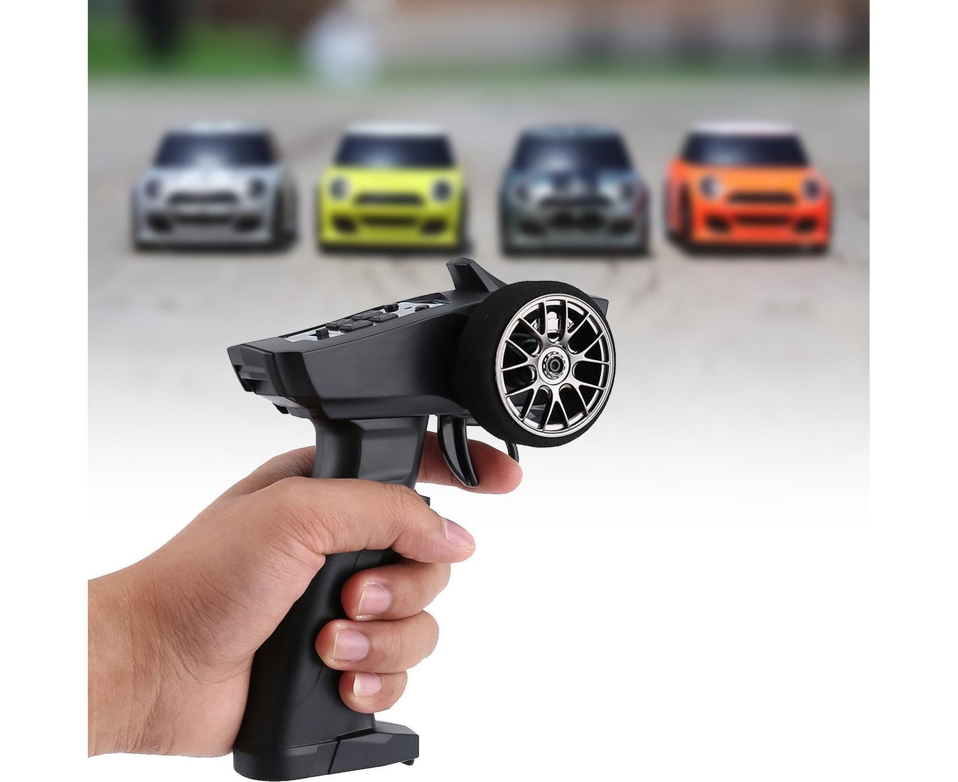 Remote Control High Imitation Electrical Full Proportional Racing Car Remote Controller for Boy and Girl Black V1263-JX-1292