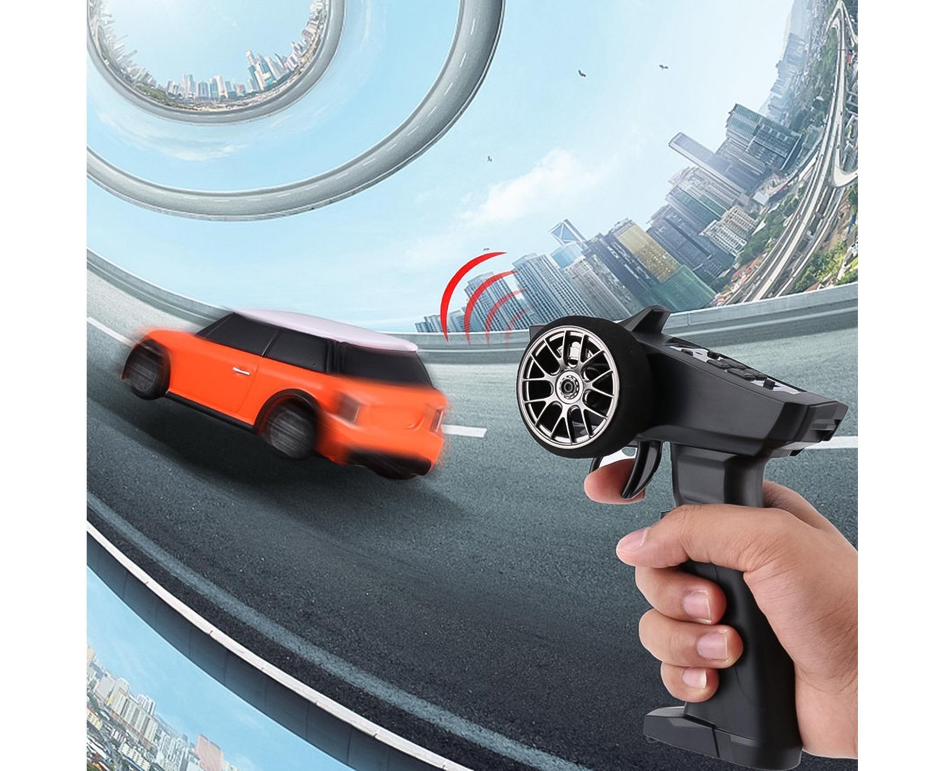Remote Control High Imitation Electrical Full Proportional Racing Car Remote Controller for Boy and Girl Black V1263-JX-1292