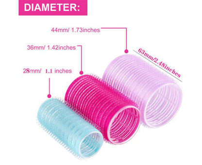 Self Grip Hair Rollers Set,with Hairdressing Curlers-96 pcs V1263-JX-1304