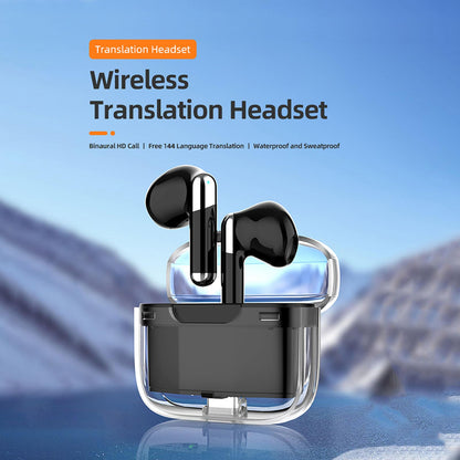 Language Translator Earbuds Bluetooth 5.3 Support 144 Languages Wireless Translator Earphone with Transparent V1263-JX-131