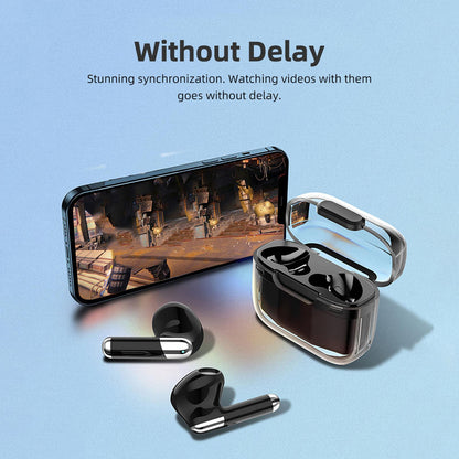 Language Translator Earbuds Bluetooth 5.3 Support 144 Languages Wireless Translator Earphone with Transparent V1263-JX-131