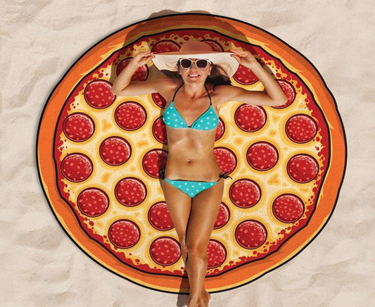 BigMouth Inc. 152cm Gigantic Pizza Beach Blanket Outdoor Pool Travel Mat Round V1263-JX-1310
