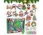 15Pcs Christmas Dot Drill Decorative Painting Keychain Decor DIY Crystal Key Ring Pendant Gift V1263-JX-1319