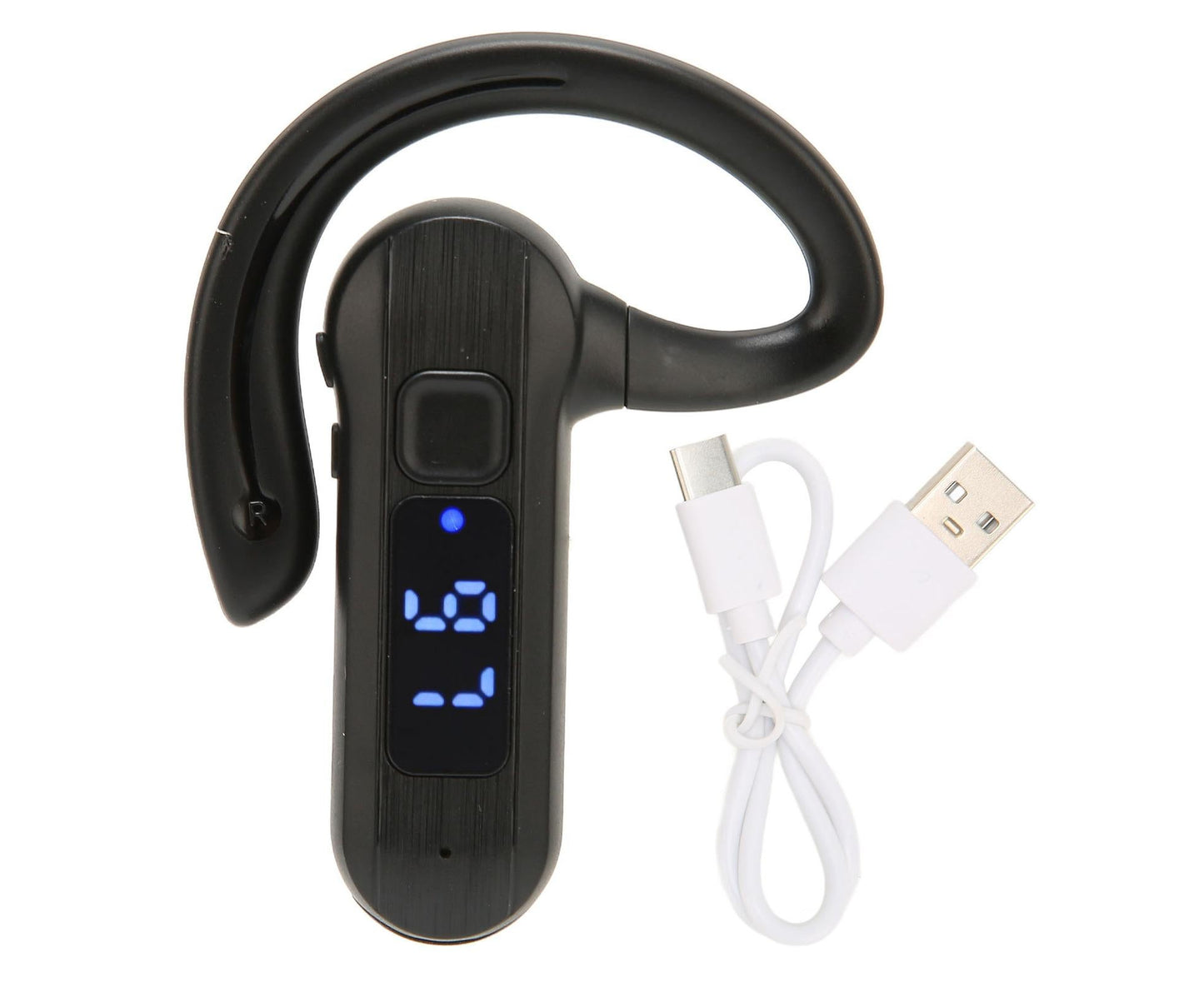 Single Ear Bone Conduction Headset Digital Display Voice Control Answering Wireless Earphone for Sports V1263-JX-132