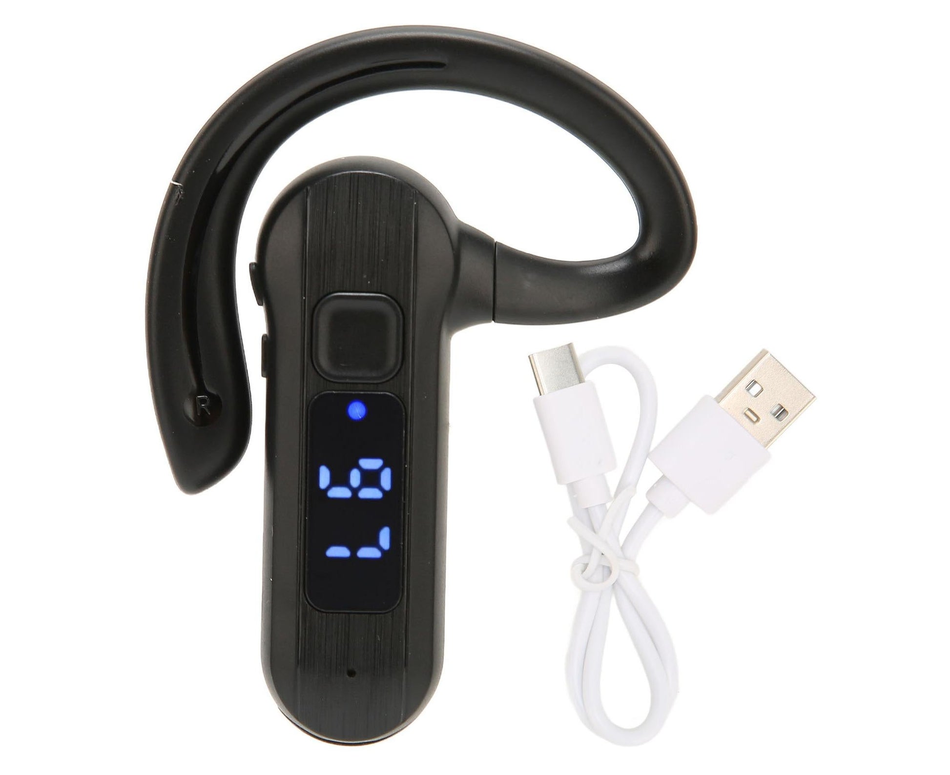 Single Ear Bone Conduction Headset Digital Display Voice Control Answering Wireless Earphone for Sports V1263-JX-132
