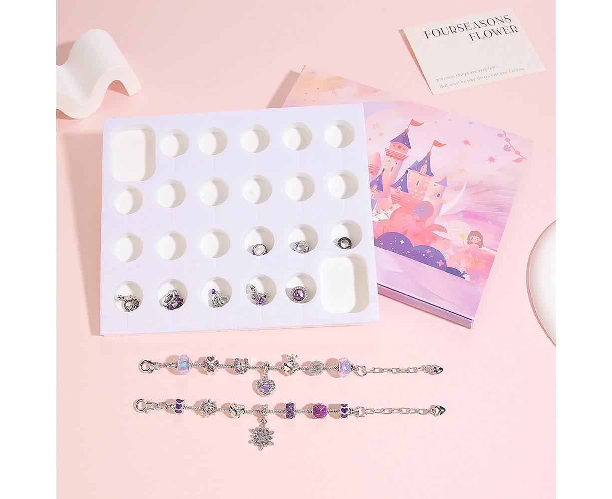 24 DAYS Christmas Advent Countdown Calendar Charm Bracelet Making Kit V1263-JX-1327