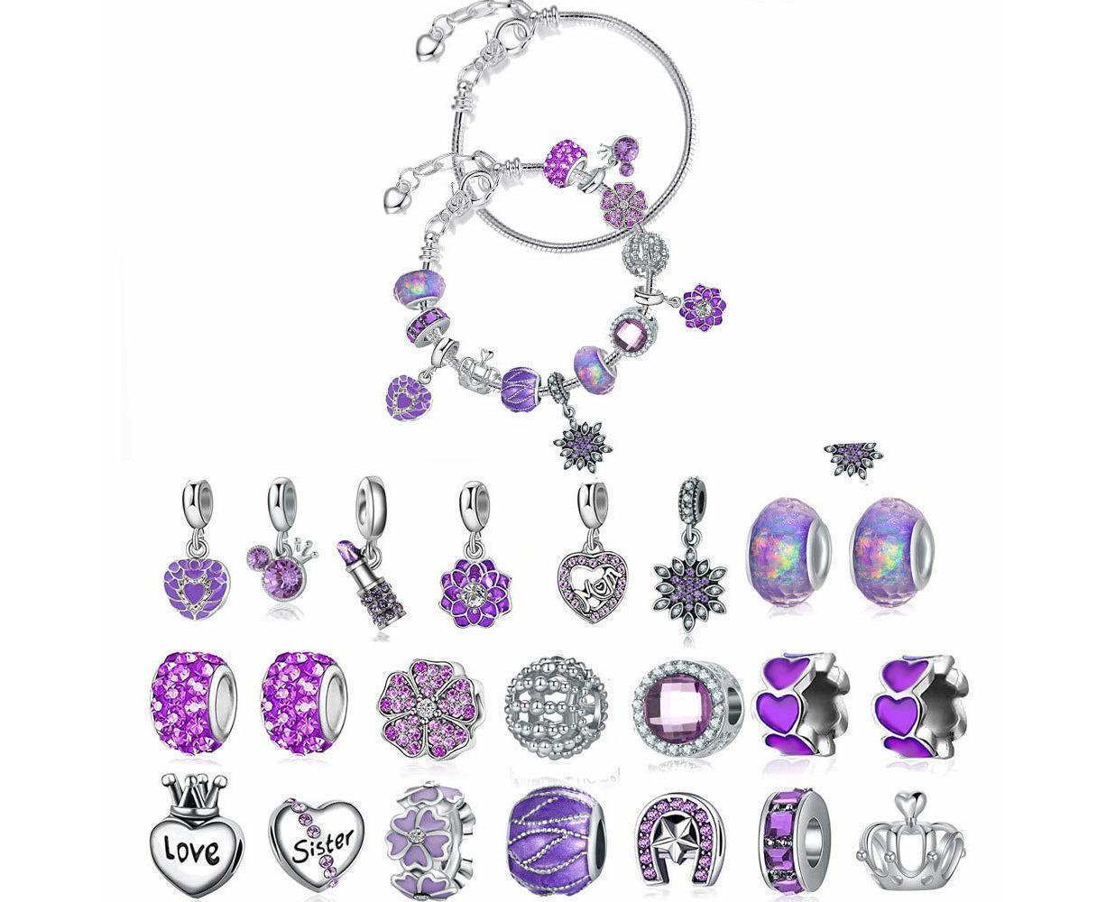 24 DAYS Christmas Advent Countdown Calendar Charm Bracelet Making Kit V1263-JX-1327