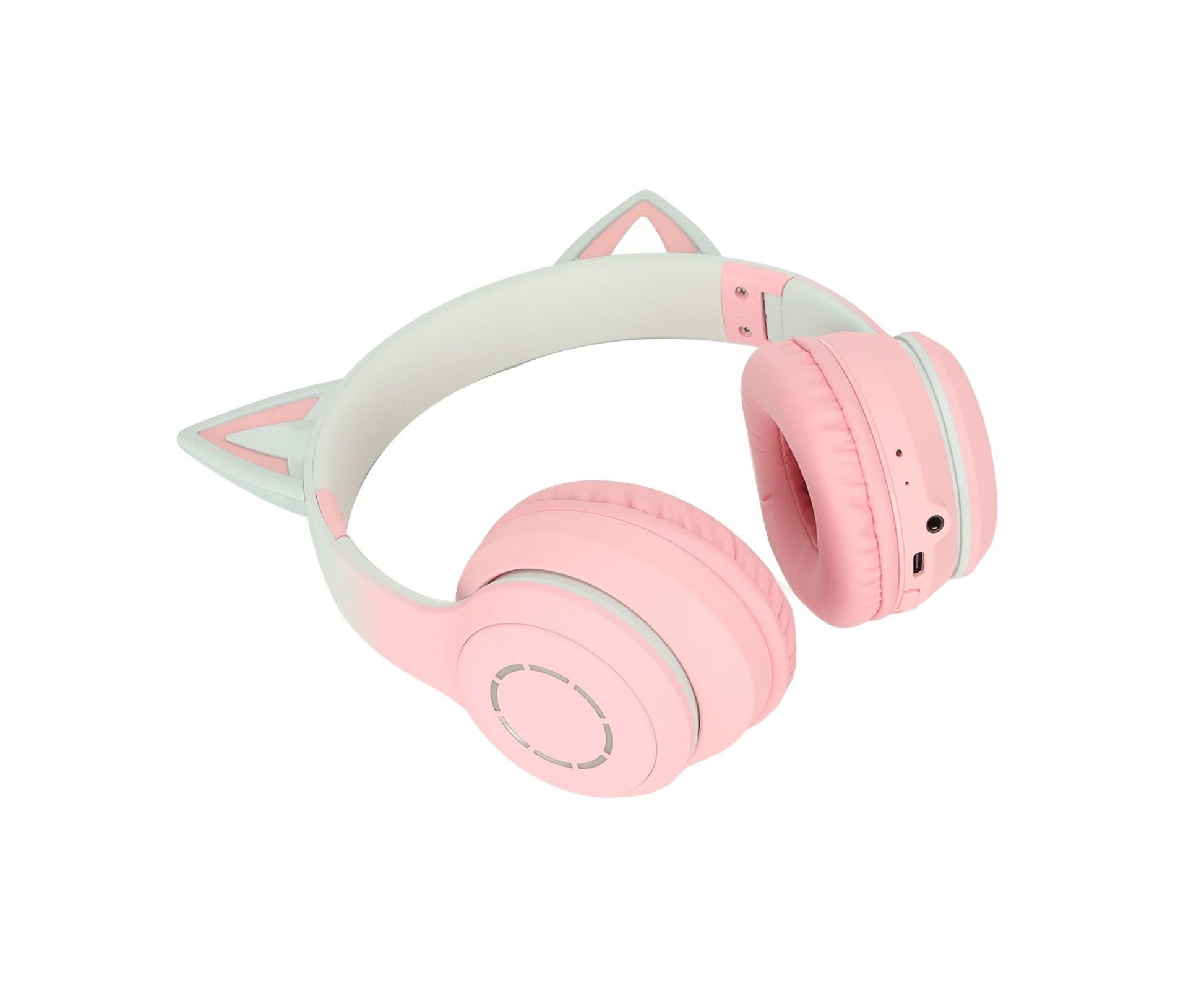 Cat Ear Bluetooth Gaming Headphones Wireless Foldable Music Headset with LED Light Detachable Microphone V1263-JX-133