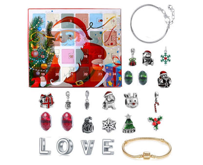 Christmas Advent Charm Calendar-LOVE Bracelet V1263-JX-1341
