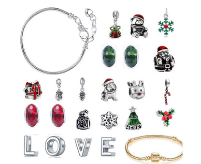 Christmas Advent Charm Calendar-LOVE Bracelet V1263-JX-1341