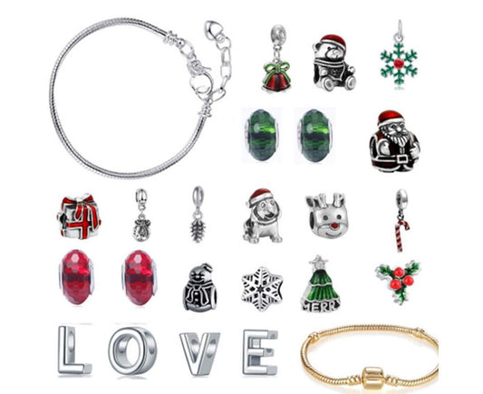 Christmas Advent Charm Calendar-LOVE Bracelet V1263-JX-1341