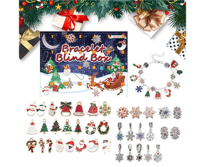 Christmas DIY Bracelet Jewelry Making Kit 24 Days Advent Calendar V1263-JX-1343