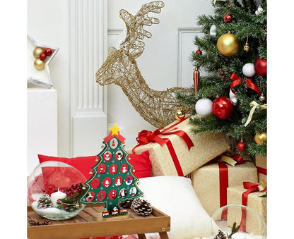 Christmas Tree Advent Calendar 24 Days Countdown to Christmas Tabletop Wooden Advent Calendar Tree V1263-JX-1345