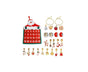 Non-woven Hanging Christmas Advent Charm Calendar Bag-Gold Bracelet V1263-JX-1349