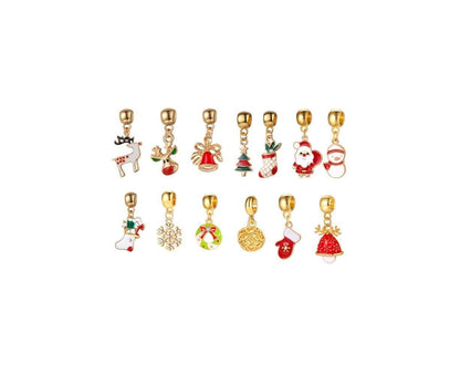 Non-woven Hanging Christmas Advent Charm Calendar Bag-Gold Bracelet V1263-JX-1349