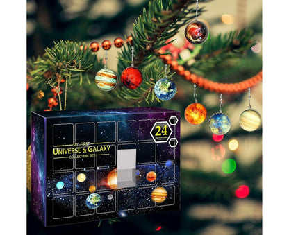 Space Advent Calendar - 24 Day Countdown Calendar Cosmic Galaxy Collection Set - Planetary Collection Set - V1263-JX-1352