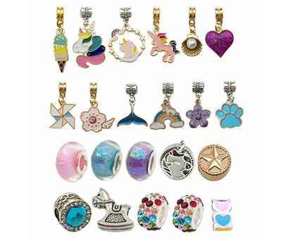 24pcs DIY Christmas Bracelet Advent Calendar Unicorn Christmas Charm Bracelet Set V1263-JX-1357