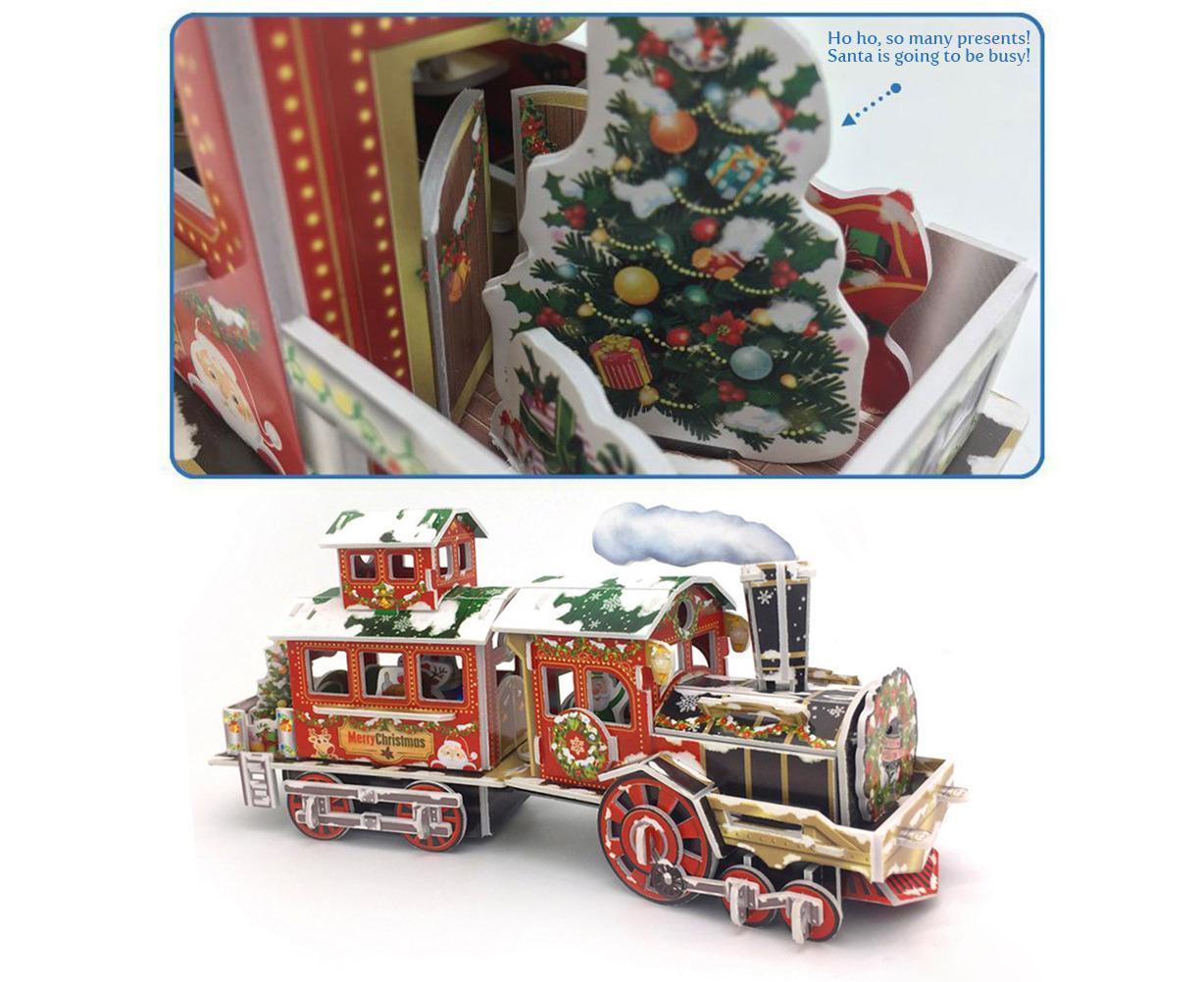 3D Christmas Train Jigsaw Puzzles Jigsaw Express for Christmas Birthday and Valentine Gift V1263-JX-1363