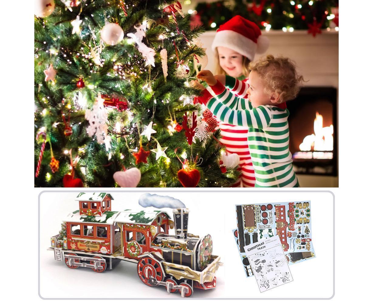 3D Christmas Train Jigsaw Puzzles Jigsaw Express for Christmas Birthday and Valentine Gift V1263-JX-1363