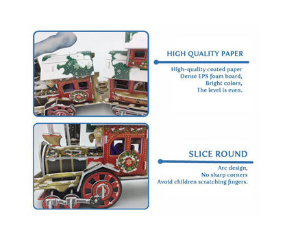 3D Christmas Train Jigsaw Puzzles Jigsaw Express for Christmas Birthday and Valentine Gift V1263-JX-1363
