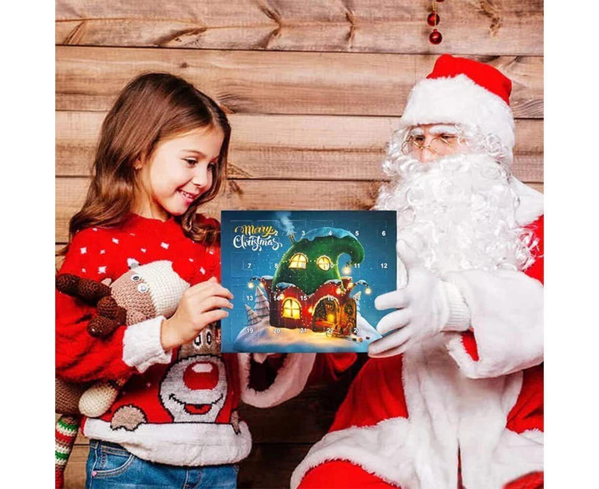 24Pcs Xmas Advent Calendar Christmas Countdown Calendar DIY Charm Bracelet Making Kit Gift V1263-JX-1378