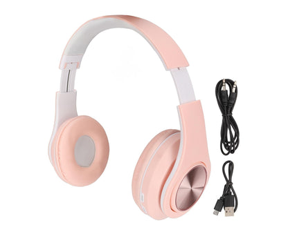 Bluetooth Headset Noise Reduction Foldable Over Ear Wireless Headphone with Colorful Light for Phone Laptop V1263-JX-138