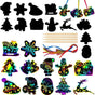 Rainbow Scratch Art Kit Christmas Scratch Off Cards Paper Set V1263-JX-1380