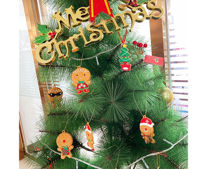 12Pcs Gingerbread Man Christmas Tree Hanging Pendants Cute Christmas Party Ornaments V1263-JX-1383