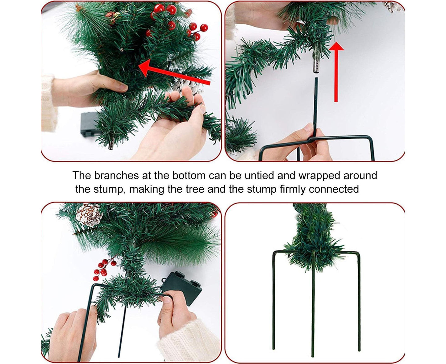 Solar Christmas Tree Garden Stake Lights Outdoor Christmas Tree Lighted Yard Decorations V1263-JX-1388